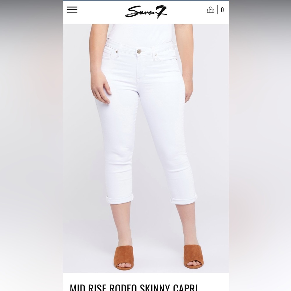 Seven MID RISE RODEO SKINNY CAPRIS-NWT